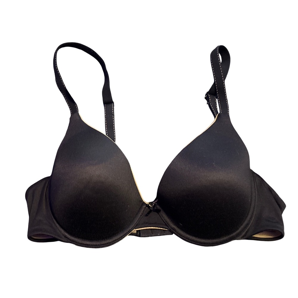 Maidenform Comfort Devotion 09402 Demi T-Shirt Underwire Bra Black 36C